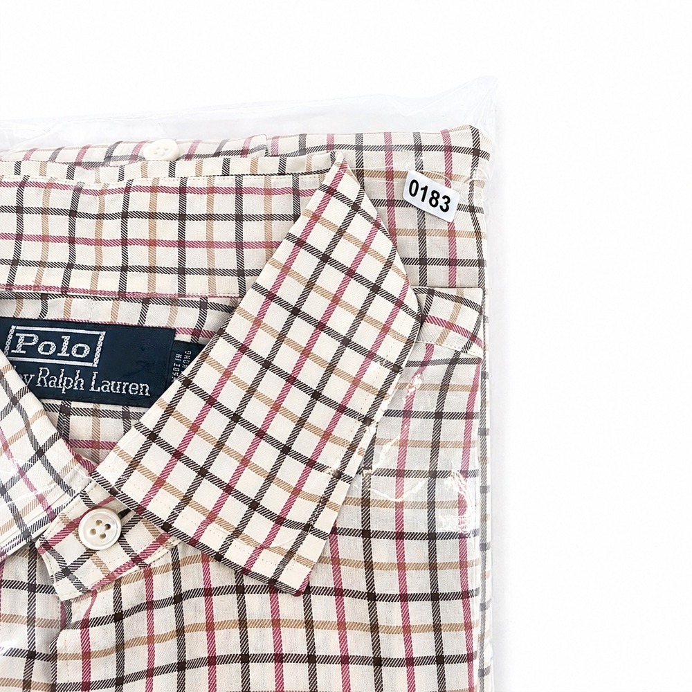 Polo Ralph Lauren Button Down Shirt Mens 16.5 L Tattersall Cotton Ivy Multi - Picture 8 of 8